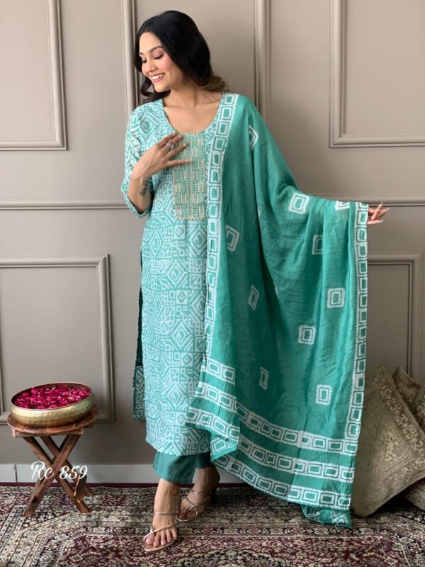 Kurtis Exclusive: Silk Batik Print Suit