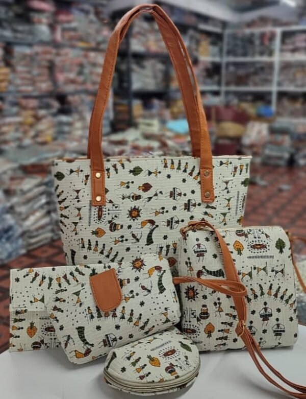 Beautiful Ikkat Print Handbags Combo