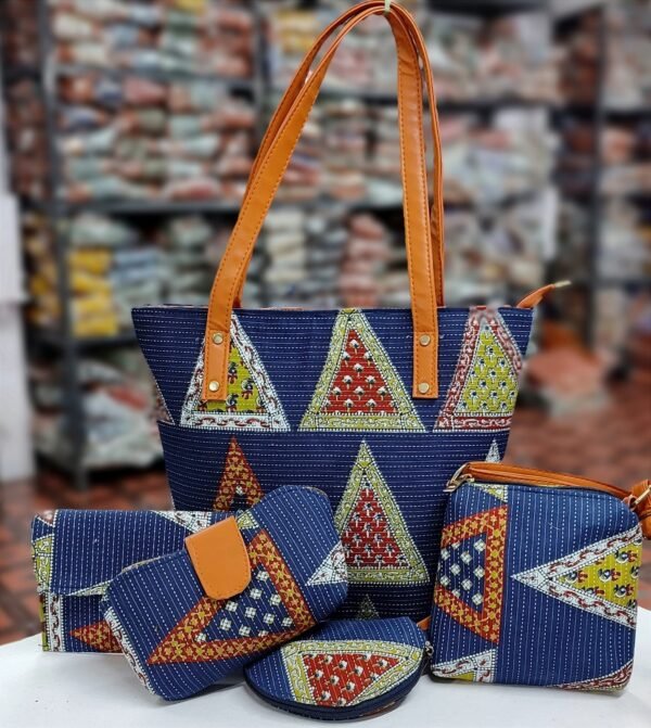 Beautiful Ikkat Print Handbags Combo