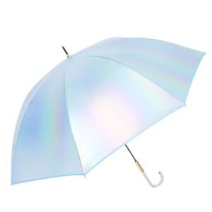Kr  Blue Holographic Glitter Rain Umbrella for Kids & Adults
