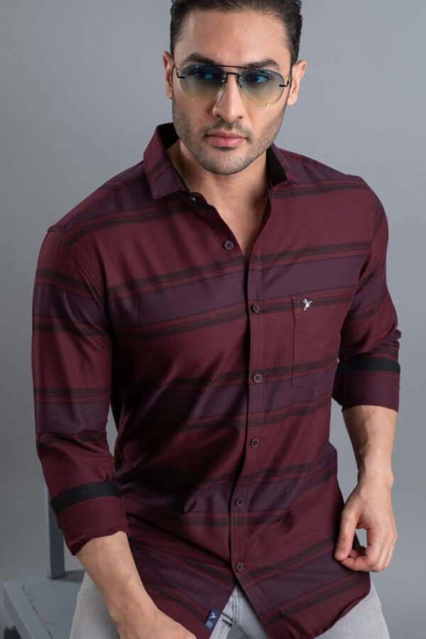 Majestic Maroon Stripes  FullStain Proof