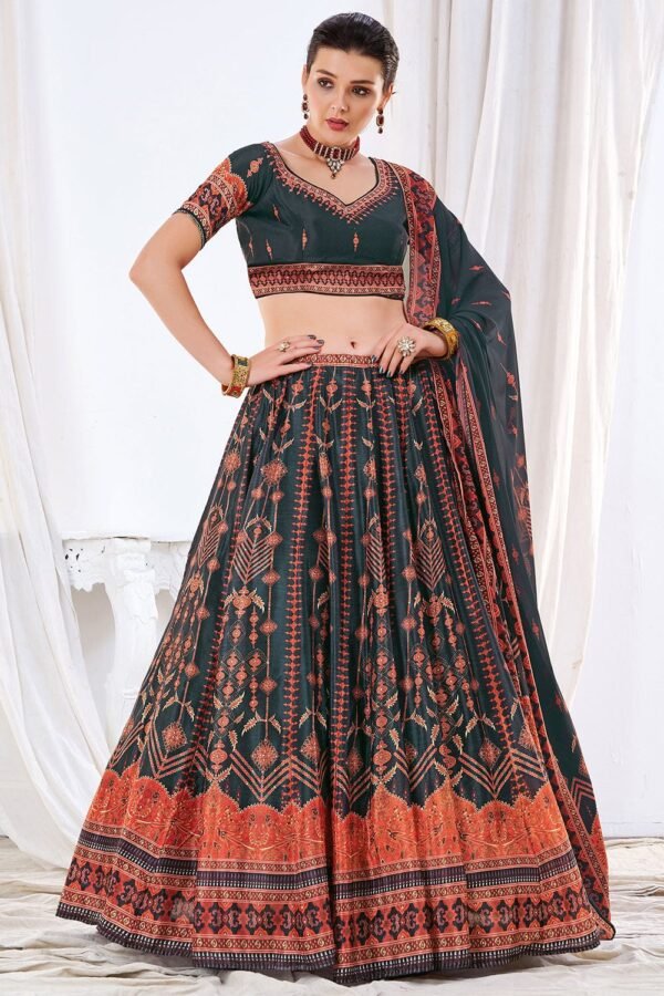 Charcoal Black Lehenga Choli