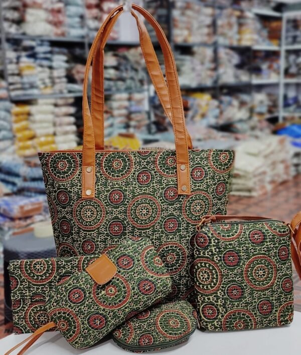 Beautiful Ikkat Print Handbags Combo