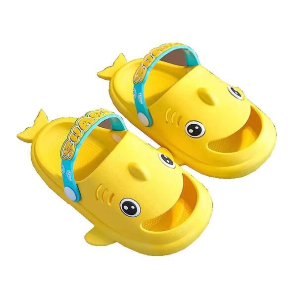 Kr  Yellow Shark Slip on Clogs, Summer/Monsoon/ Beach Footwear for Toddlers and Kids, Unisex