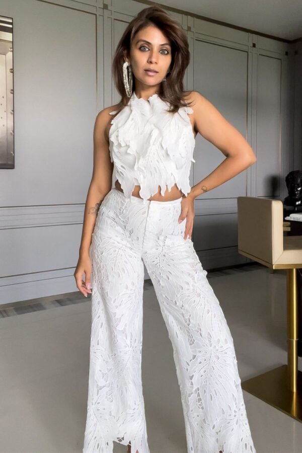 Nriti Shah In Our Leaflet Lace Top & Pants Set