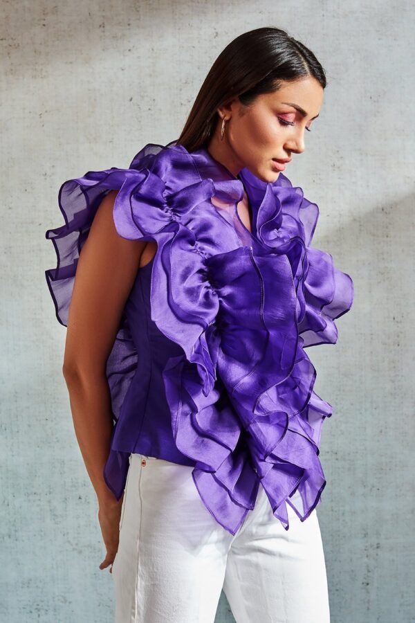 Rebecca Purple Ruffle Top