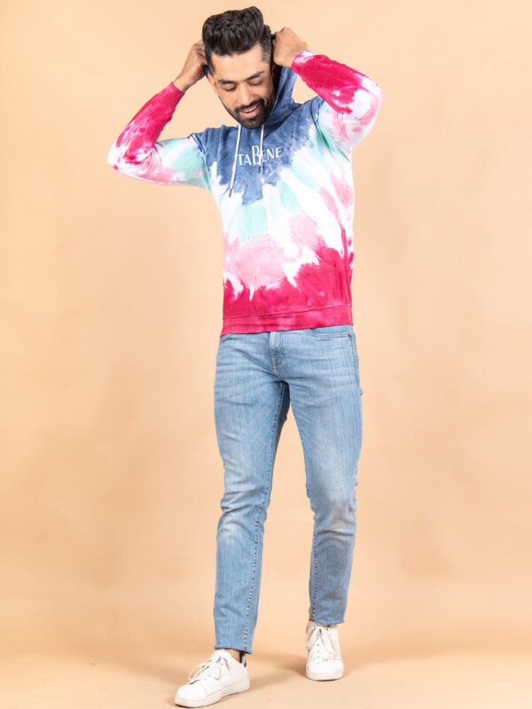 Printed Tie and Dye Hoodie