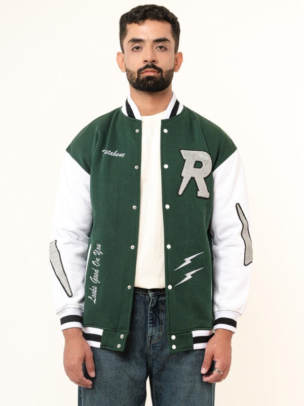 Green R Varsity Jacket (Unisex)