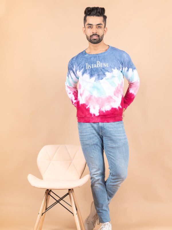 Printed Tie and Dye Sweater
