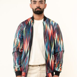 Multi Shoegaze Printed Velvet Jacket (Unisex)