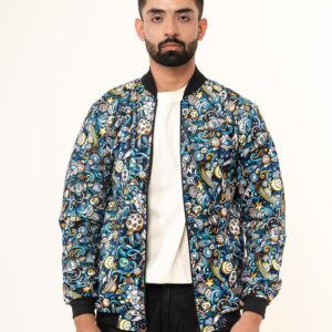Multicolor Moonshine Printed Velvet Jacket (Unisex)