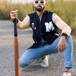 Born To Be Free Alien M Blue Varsity Jacket (Unisex)