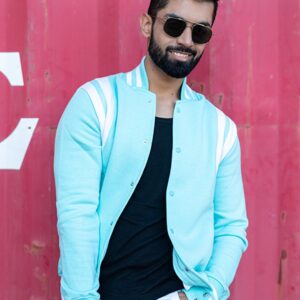 Sky Blue Varsity Jacket (Unisex)