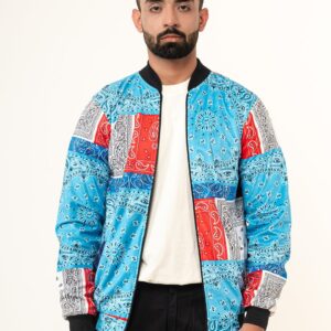 Multicolor Paisley Printed Velvet Jacket (Unisex)