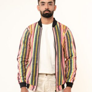 Multicolor Striped Velvet Jacket (Unisex)