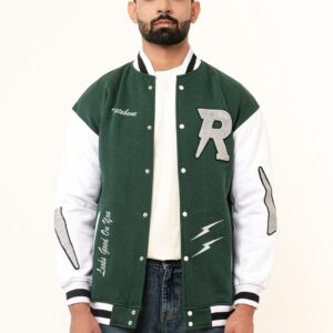 Green R Varsity Jacket (Unisex)