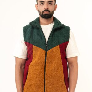 Multi Color Block Fleece Sherpa Jacket (Unisex)