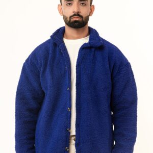 Blue Fleece Sherpa Jacket